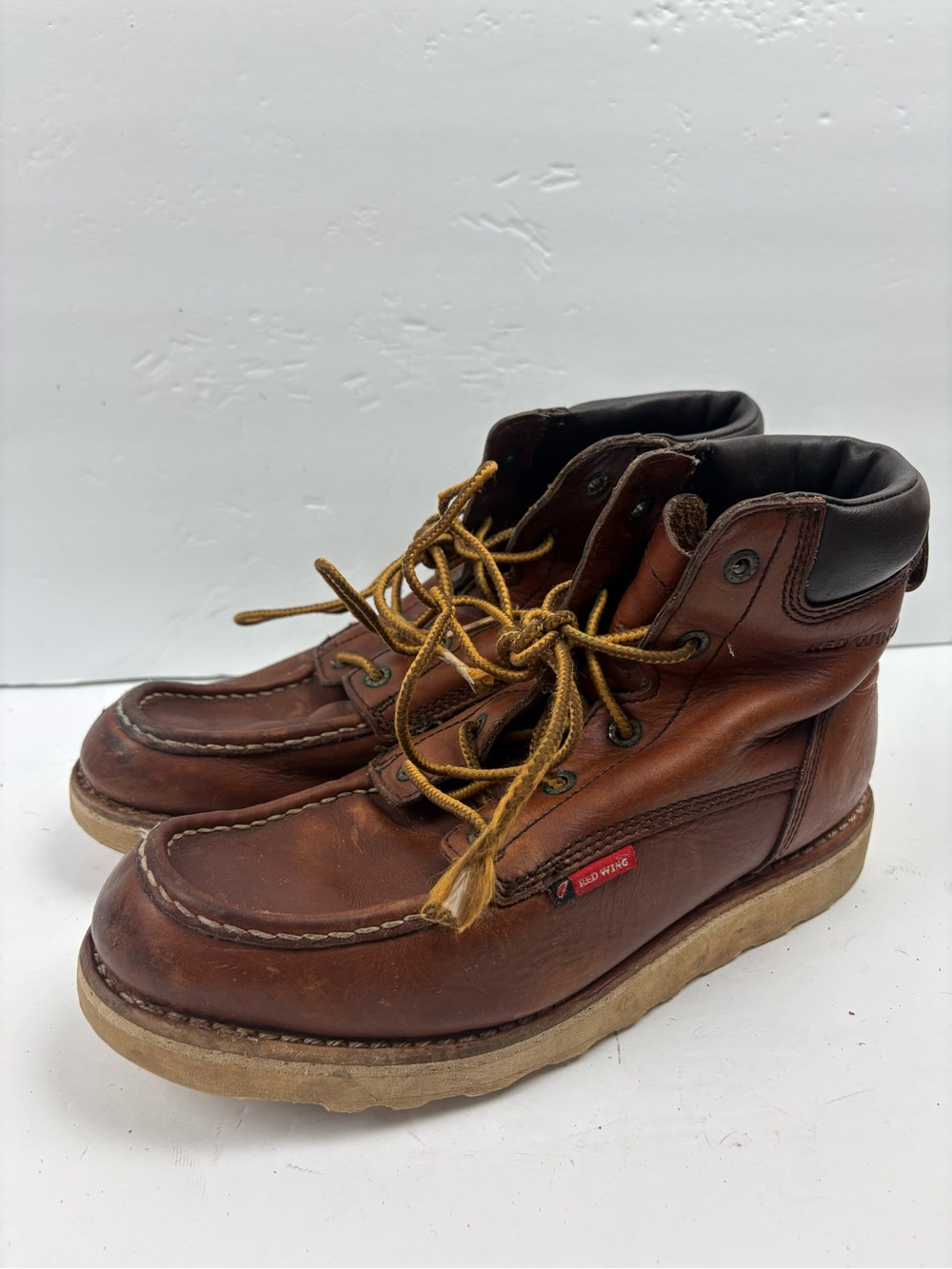 Red Wing Brown Leather Lace-up Boots EH Electrical Hazard Men’s Size 10D 296
